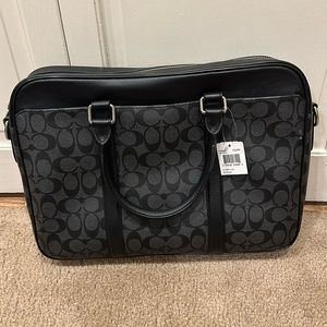 Authentic Coach Perry Slim laptop briefcase